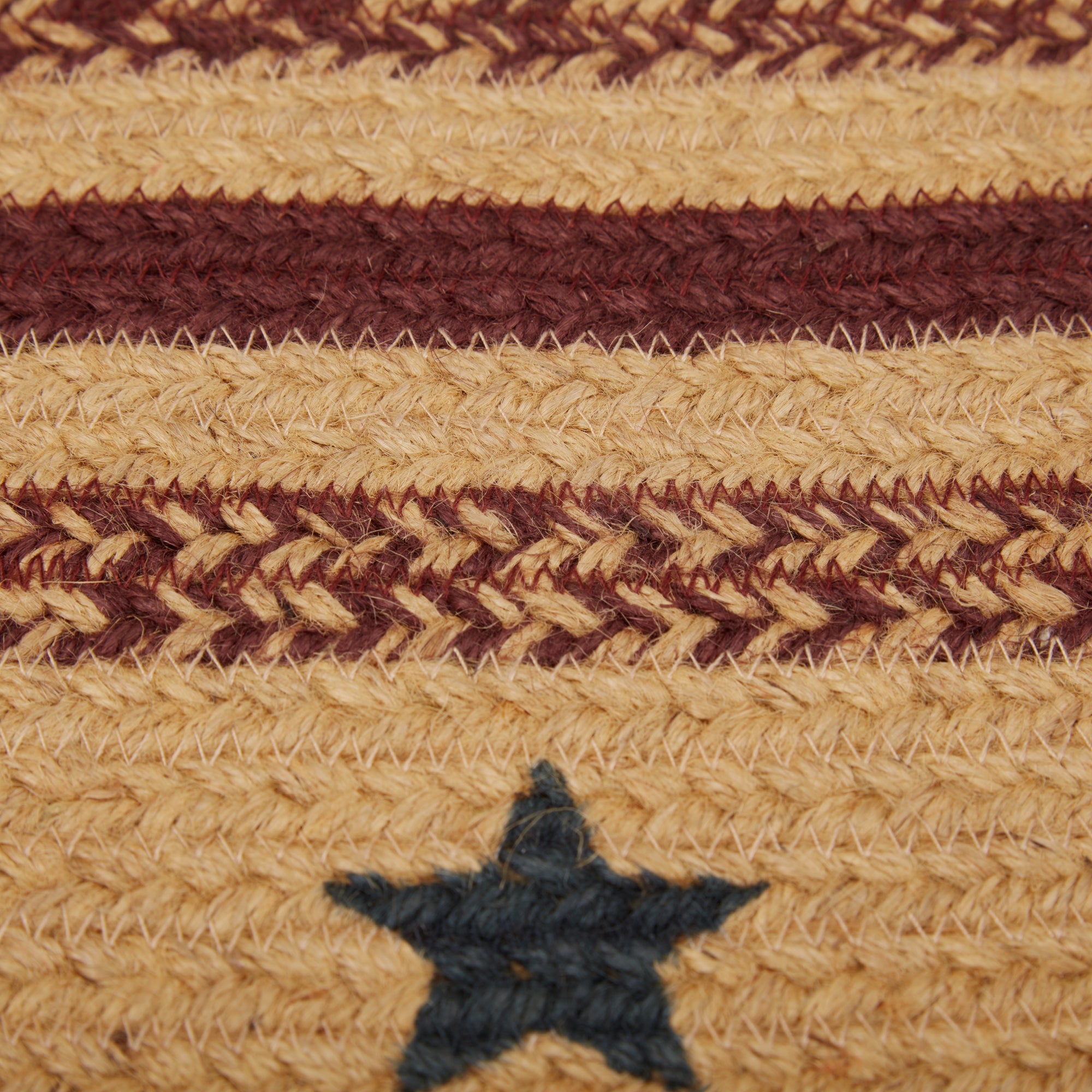 Potomac Jute Rug Oval Stencil Stars w/ Pad 20x30