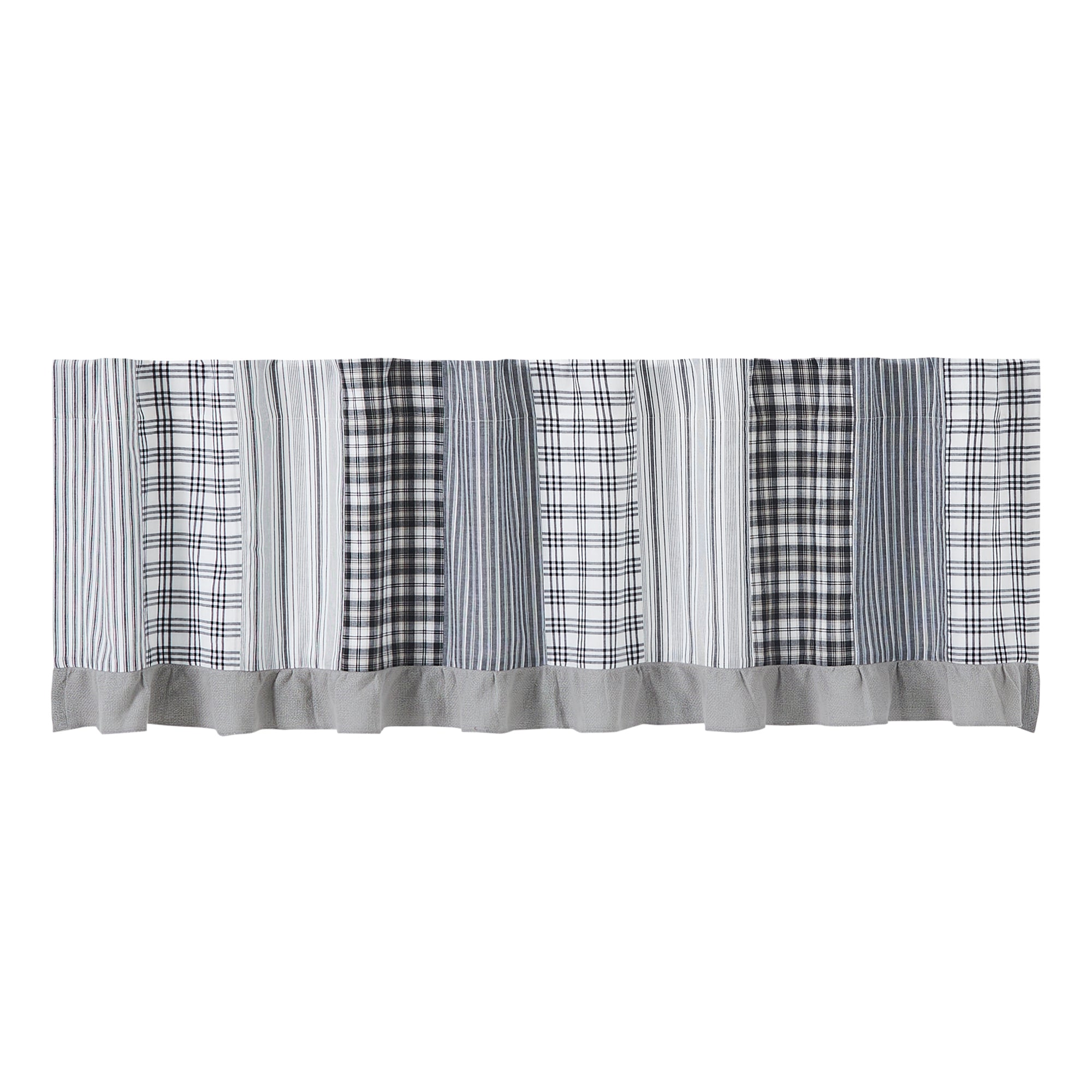 Sawyer Mill Black Patchwork Valance 19x72
