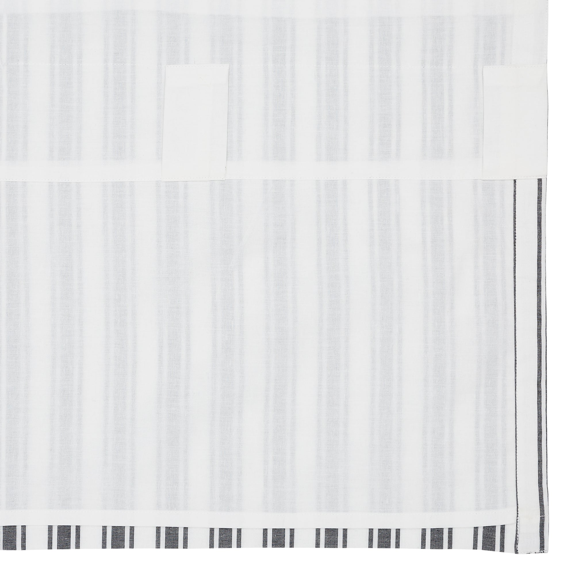 Sawyer Mill Black Ticking Stripe Balloon Valance 15x60