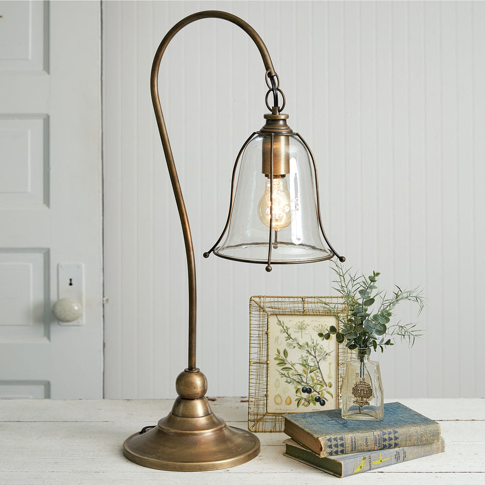 Antique Gooseneck Brass Lamp