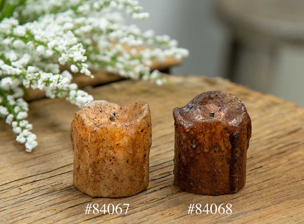 Mini Dripped Pillar - Burnt Mustard - Timer
