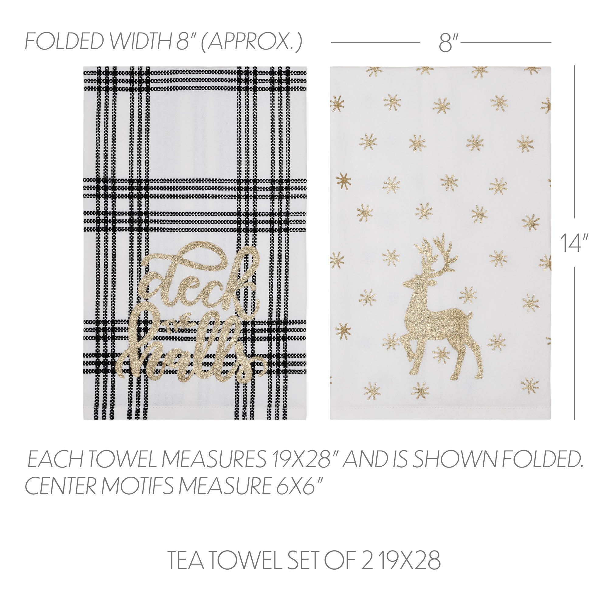 Wintergleam Tea Towel Set of 2 19x28