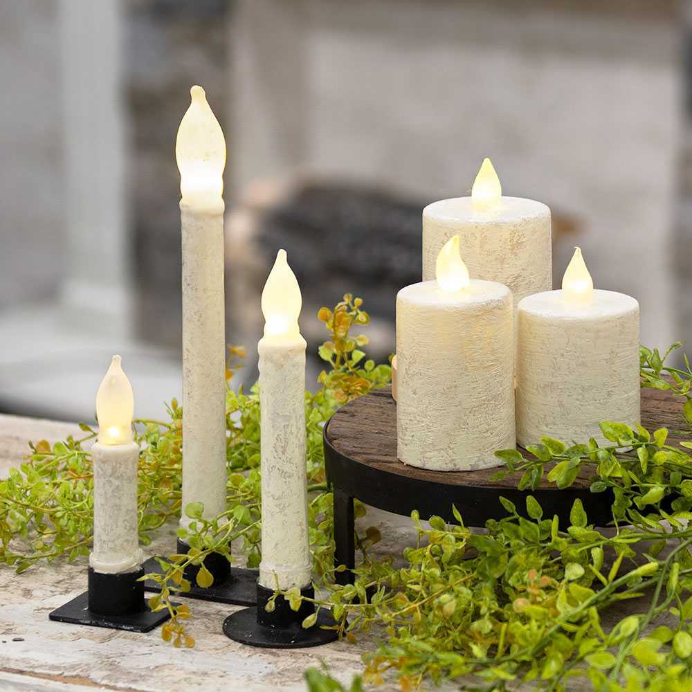 Rustic White Timer Taper - 4"