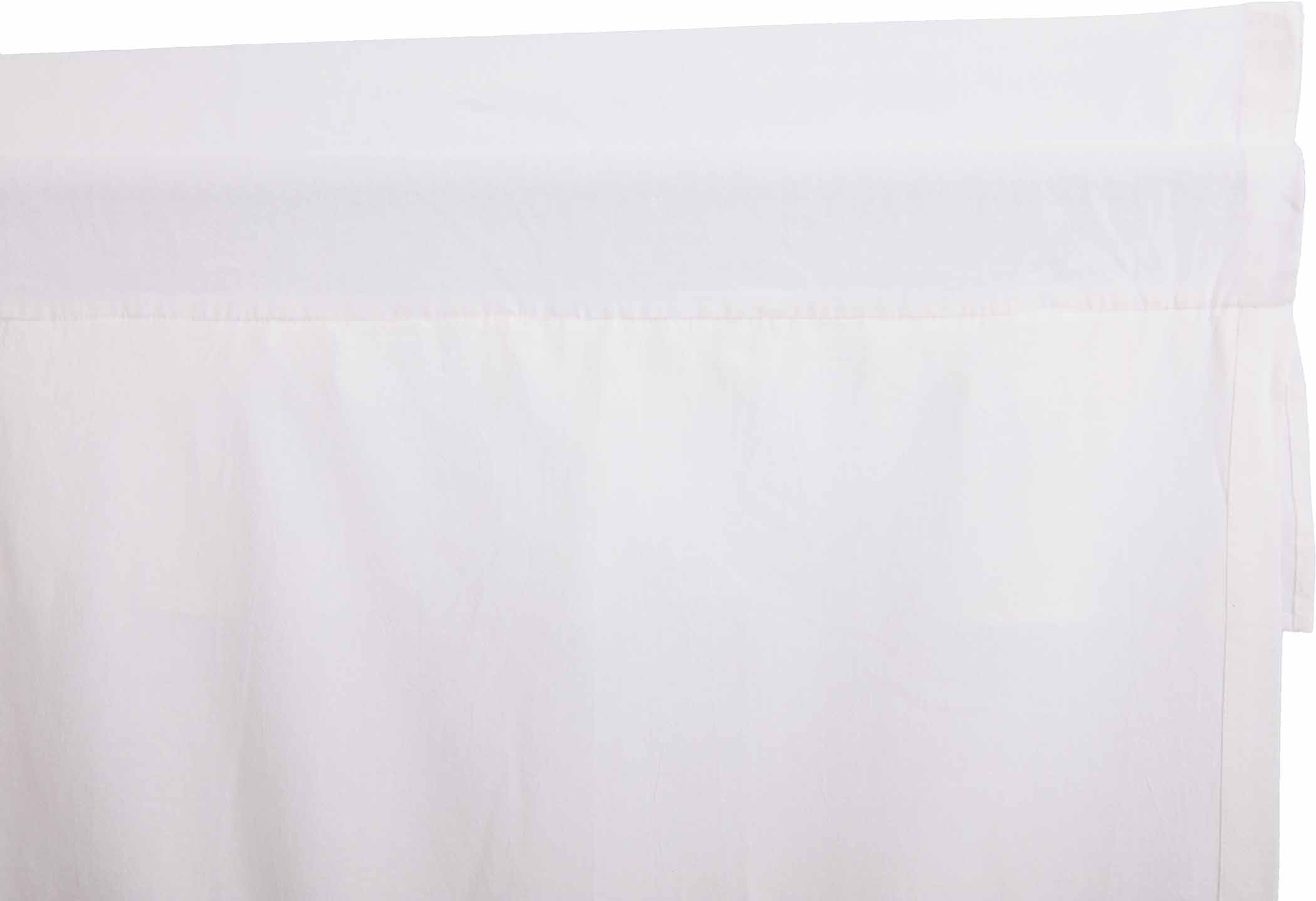 Muslin Ruffled Bleached White Tier Set of 2 L24xW36