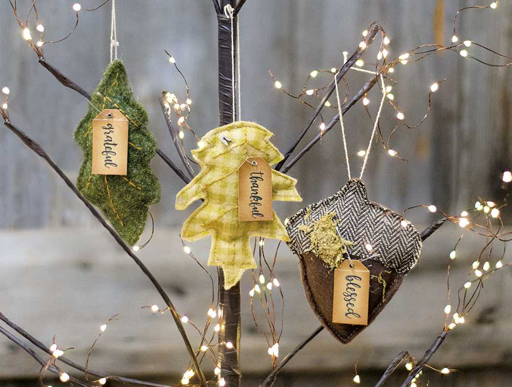 Felt Fall Ornaments (Set of 3)