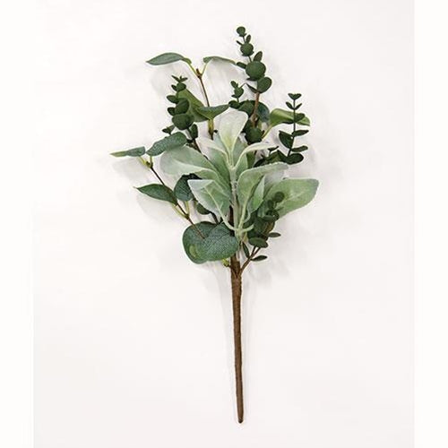 Velvet Lamb's Ear & Eucalyptus Pick - 14"