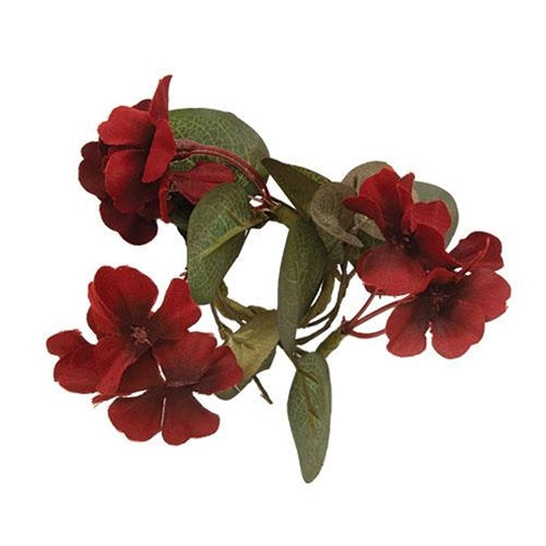 Red Flower & Eucalyptus Mini Candle Ring