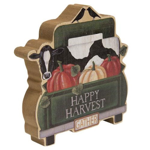 Happy Harvest Chunky Wood Truck Sitter
