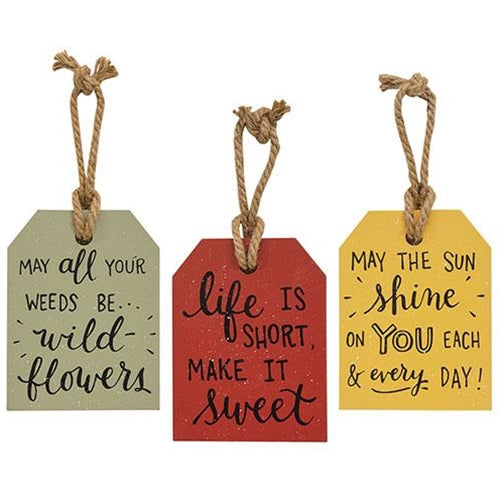 Life Is Short Wooden Tag (3 Count Assortment)