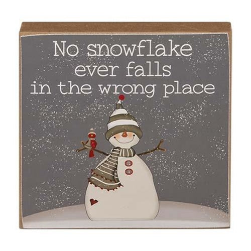 So Many Snowflakes Square Block  (3 Count Assortment)
