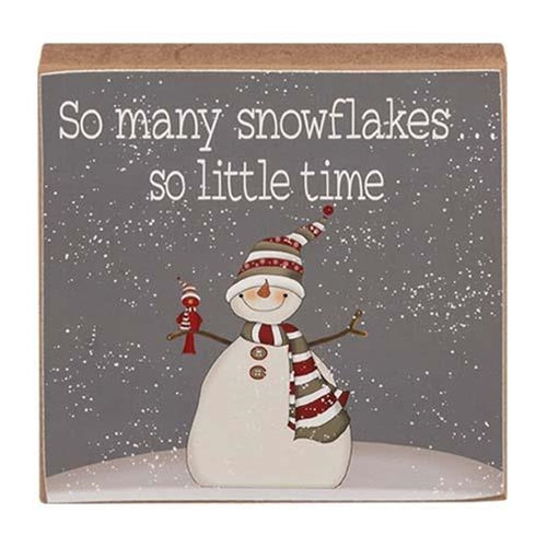 So Many Snowflakes Square Block  (3 Count Assortment)
