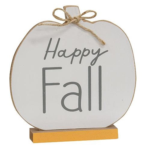 Hello Fall & Happy Fall Pumpkins on Base (Set of 2)