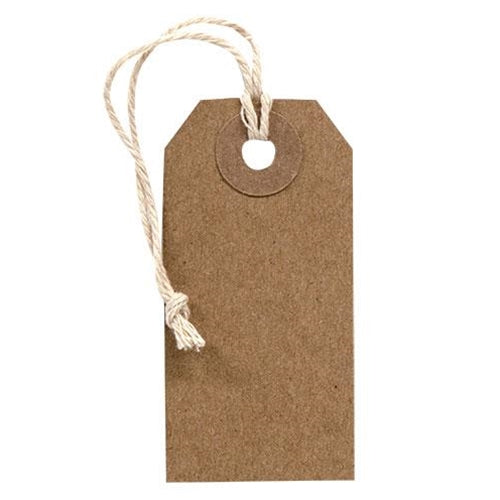 Small Kraft Paper String Tags (12 Pack)