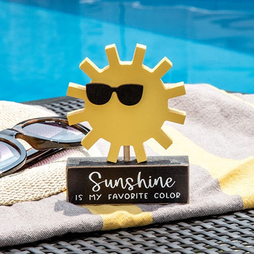Sunshine is My Favorite Color Wooden Sitter