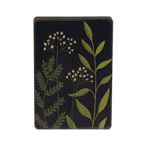 Flowers & Ferns Hanging Wood Plaque  (3 Count Assortment)