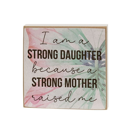 Strong Mother Butterfly Square Block  (2 Count Assortment)