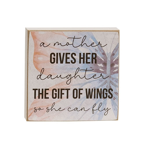 Strong Mother Butterfly Square Block  (2 Count Assortment)