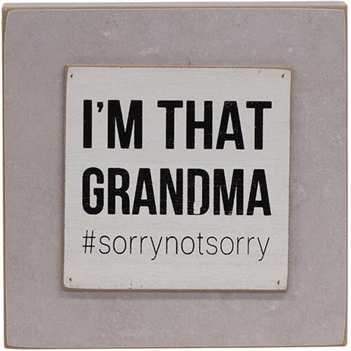 Grandmas Life Layered Block Sign  (3 Count Assortment)