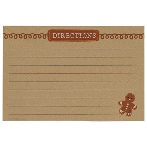 Gingerbread Man Recipe Cards (24 Pack)