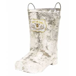 Sweet Bee Honey Metal Boots Planter