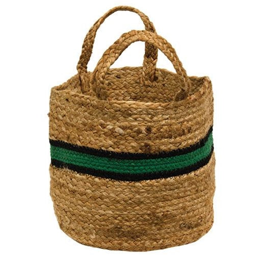 Bold Striped Jute Containers (Set of 3)