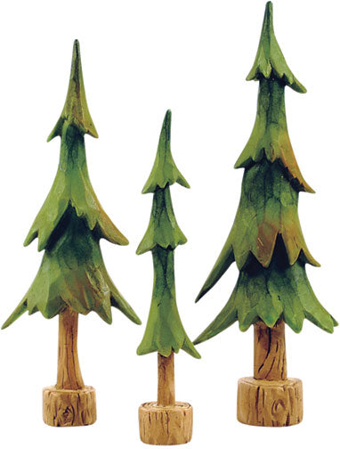 Resin Pine Trees (Set of 3)
