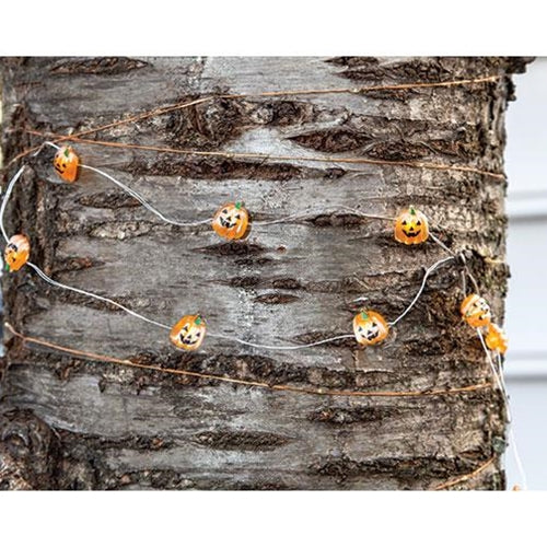LED Timer Jack O Lantern Lights - 15ct