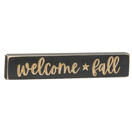 Welcome Fall Engraved Block - 9"