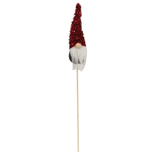 Red Sequin Gnome Pick