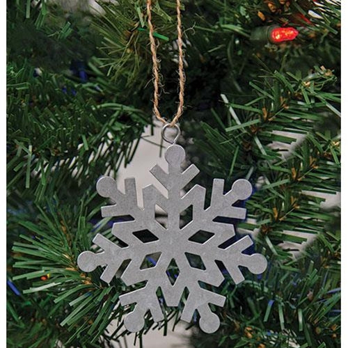 Small Galvanized Snowflake Ornament