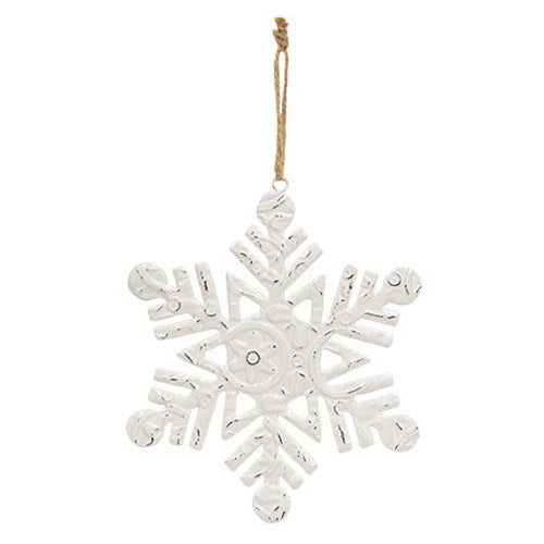 Metal Embossed Christmas Snowflakes  (3 Count Assortment)