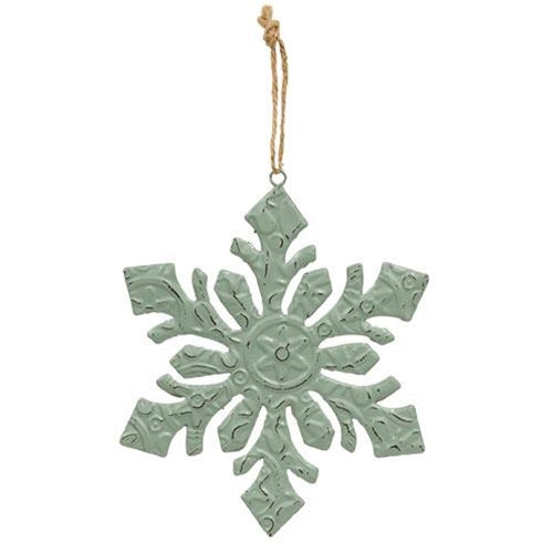 Metal Embossed Christmas Snowflakes  (3 Count Assortment)