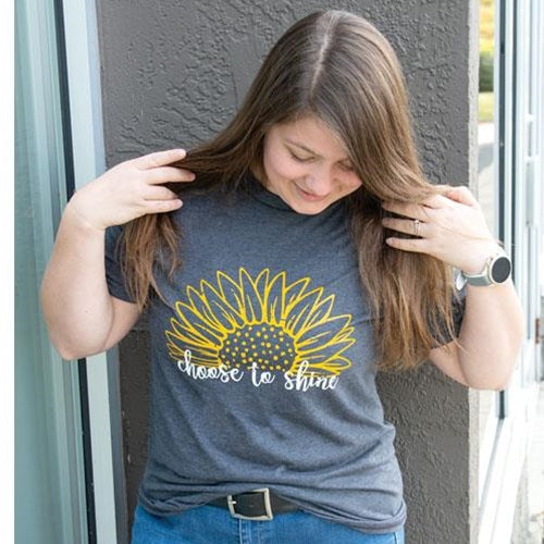 Choose To Shine Sunflower T-Shirt - Large