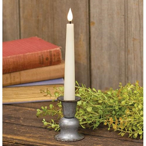Ivory Realistic Flame LED Timer Taper