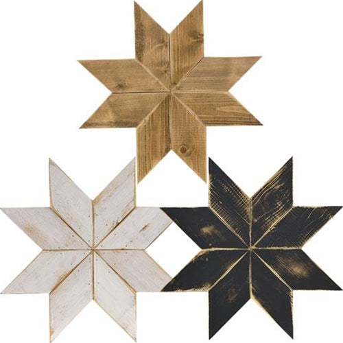 Wooden LeMoyne Star  (3 Count Assortment)