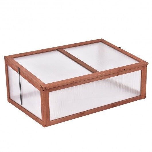 Outdoor Indoor Garden Portable Wooden Greenhouse - Color: Brown