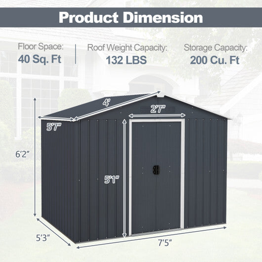 Outside Storage Shed with Lock Air Window