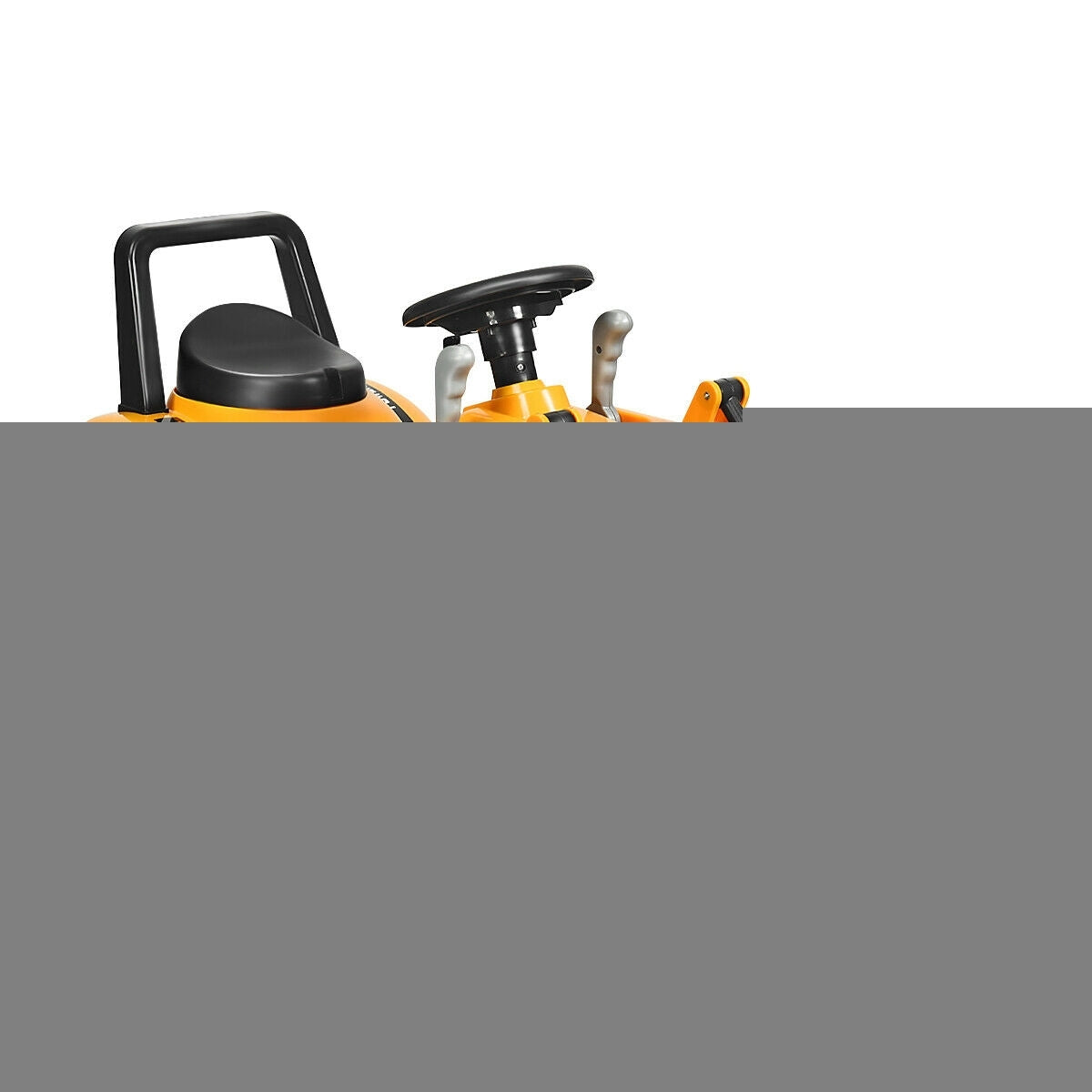 Kids Ride On Excavator Digger 6V Battery Powered Tractor-Yellow - Color: Yellow